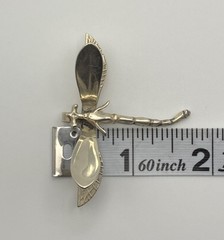 Detailed 3-D Sterling Silver 925 DRAGONFLY Brooch – Pendant Combination or Pin