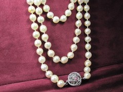 Antique Art Deco Hand-Knotted Baroque Pearls & Rubies Timeless Classic Necklace