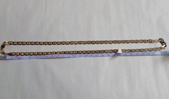 Beautiful Vtg 23″ GoldTone Ladies Necklace Anchor Style Chain w/Original Sheen