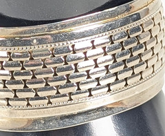 Silver Tone Wide Cuff Bracelet Basket Weave Statement Brutalist Geometric Modern