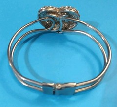 Vintage Juicy Couture Hinged Bangle Bracelet Puffy Heart