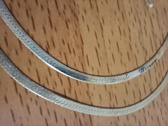 Vtg 925 Italy Sterling Silver 2.5mm Herringbone Chain Necklace 24″ long