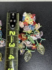 Statement Large Oversize Earrings Lucite Acrylic Flowers Cascade Multicolor Bead