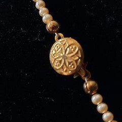 Vintage Simulated Pearl Necklace 14 inch