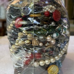 Vtg Craft Jewelry Lot Over 5 LBS Repurpose Beads Gemstones Harvest AB 6/26 CL