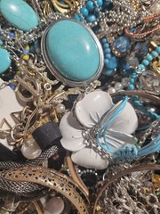 HUGE 8 Lbs Jewelry WEARABLE Lot Tangled Unsearched TREASURE