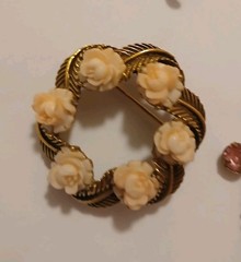 Vintage Lot 11 Brooches Pins 1940s-1950s Flower, Birds, Butterfly, Circle, Cross