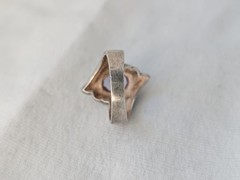 VTG SterlingSilver FAS Marcasite Amethyst Shield RingS6.5 February Birthstone