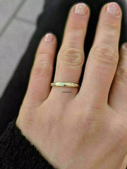 0.50Ct Round Lab Created Diamond Flush Set 14K Gold Finish Engagement Band Ring