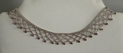 Vintage Givenchy Gold Tone Mesh Lace W/ Swarovski Crystal Choker Necklace 17.75”