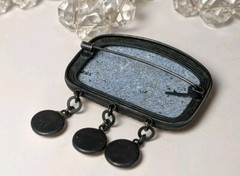 Vintage Rostov Finift, Rare Brooch With Beautiful Painting