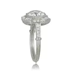 3Ct Art Deco Style Round Cut Lab Created Diamond 925 Silver Anniversary Ring