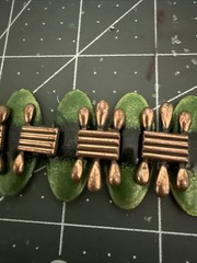 Vintage Matisse Copper Green Painted Enamel Bracelet 7″ Read