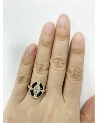 Vintage Style Art Deco Lab Created Diamond Wedding Ring In 14k White Gold Finish