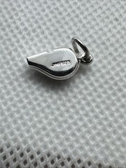Sports Whistle Vintage Shiny JMF Sterling Silver 925 Bracelet Charm Pendant A2