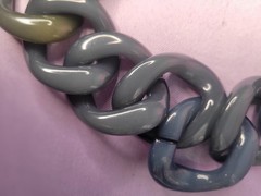 Pono By Joan Goodman Resin Chain Link Necklace MADE IN ITALY