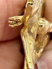 Deer & Fawn Mom & Baby Leaping Pin Jumping Gazelle Vintage Animal Brooch Gold Tn