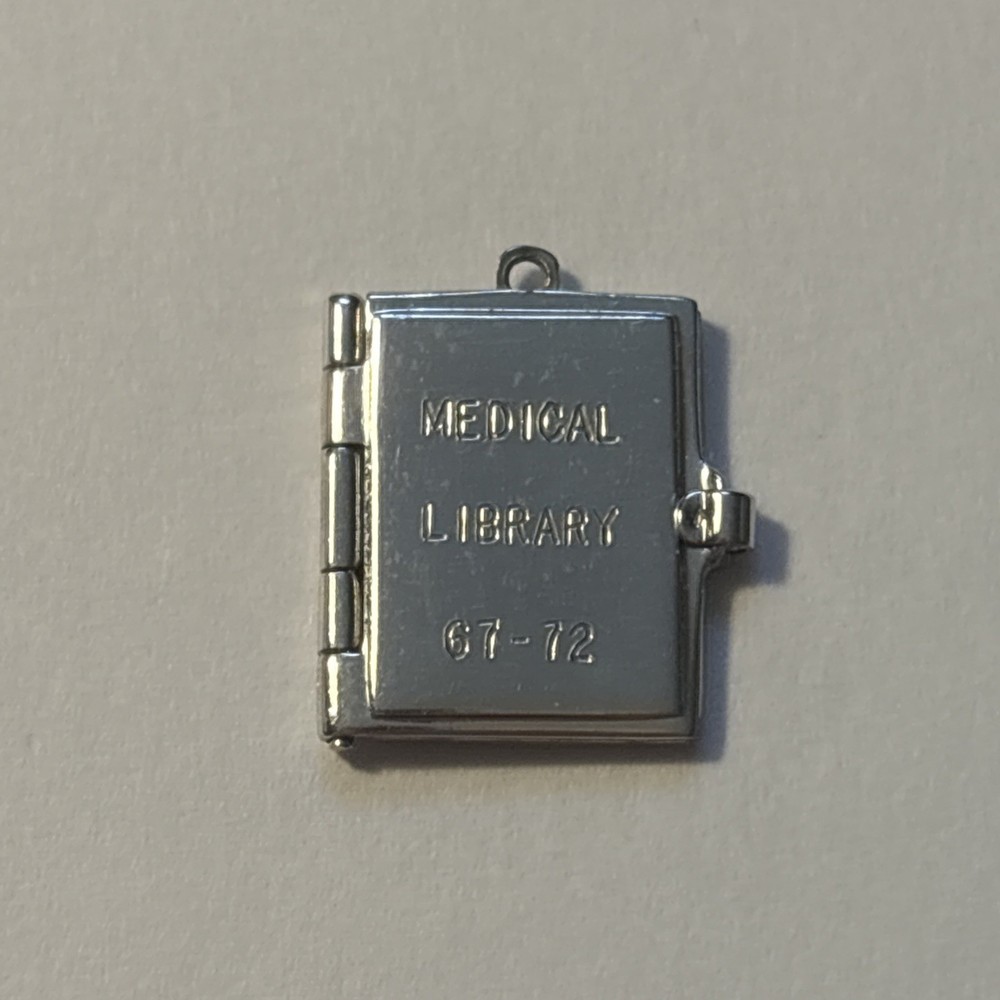 Vintage Sterling Silver Medical Library Book Charm Opens 1967-1972 – 2.68 Grams