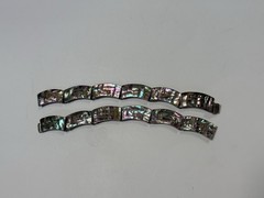 Vintage Taxco Sterling Silver Abalone Necklace Inlaid MCM Choker *Needs Repair*