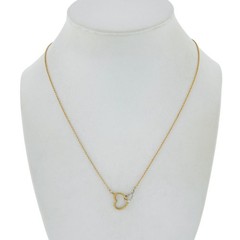Vintage Gold-Tone Sterling Silver 925 Interlocking Hearts Necklace 16″-18″