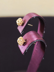 Vintage 14k Yellow Gold 6mm Filigree Flower Dome Stud Earrings – 0.6 g Starburst