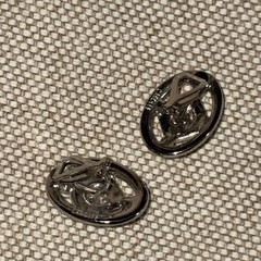 Carol Lee Crystal Oval Silver Clip On Earrings