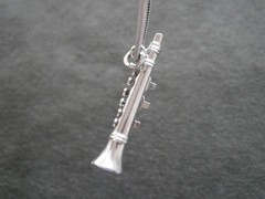 JMS Soprano Saxophone Musical Instrument Vtg Sterling Silver Charm Pendant 1.6g