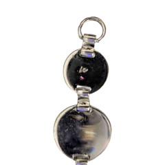 Women’s Sterling Silver Jewelry Round Disc’s Style Bracelet from Mexico 7 1/2″