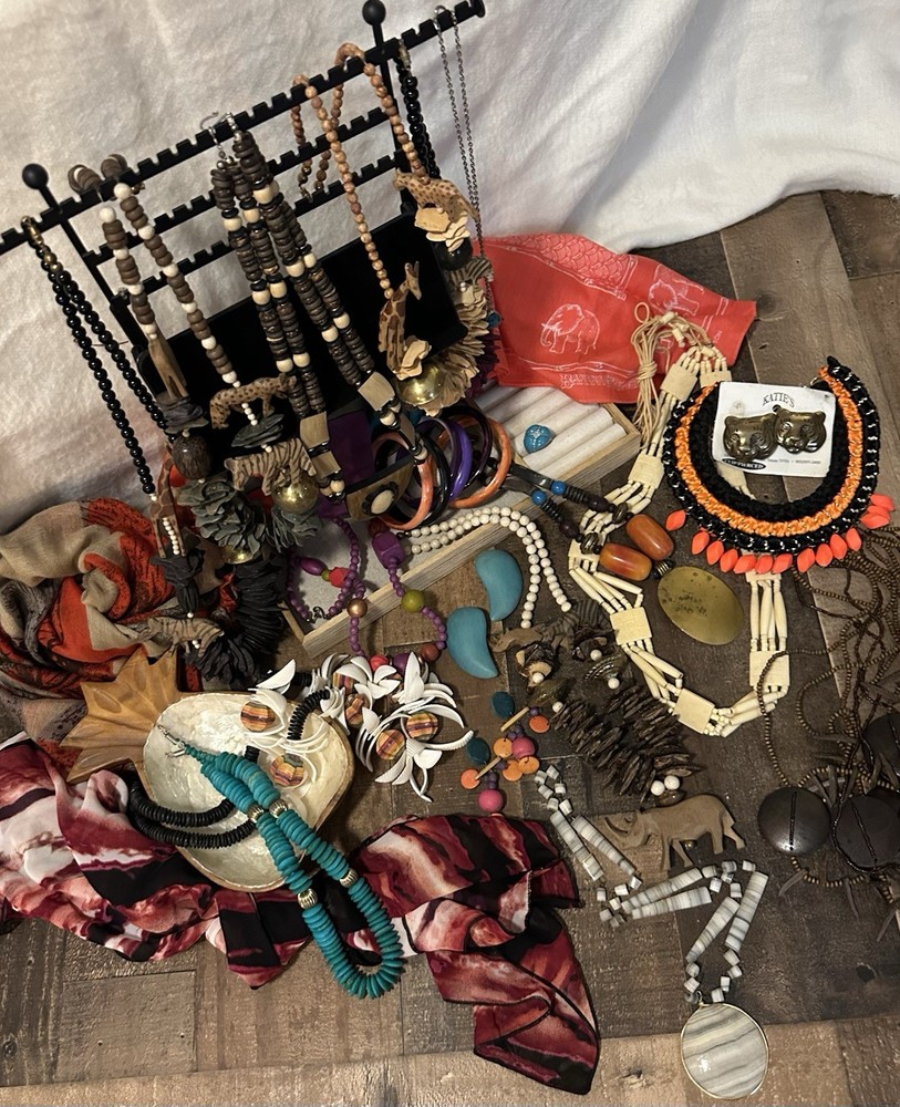 “Wordly Girlie” – Jewelry Assortment – Many Textures, Colors, & Treasures