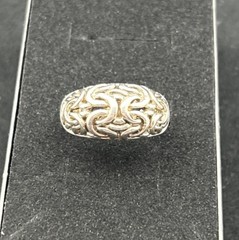925 Sterling Silver Vintage Byzantine Ring – Size 7.75 – Free Ship!