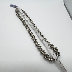 Vintage Rhinestone Necklace Disco Ball Style 16″ 1950s 1960s Mid Century