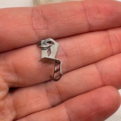 Vintage Sterling Silver Rocking Chair Charm Miniature 3D Furniture Pendant 0.66g