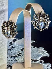 HEIDI DAUS! “Entangled Elegance” A Spider* Spinning It’s Web Necklace/Earring’s