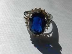 Sterling Silver Avon Ladies Ring Unk Stones C Pics Size 8