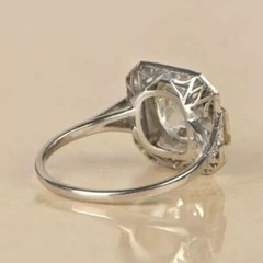 Art Deco 2.30 Ct Lab-Created White Diamond Vintage Style Wedding Ring 925 Silver