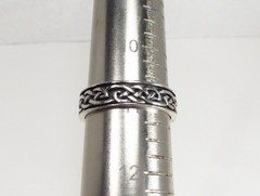 Vintage 1990s Wheeler Mfg. Co. USA Sterling Silver Celtic Knot Band Ring Sz 11