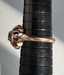 Antique Edwardian 10k Rose Gold HALO Ring Size 8 Ladies STUNNING RARE SETTING