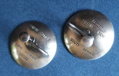 Vtg Sterling Silver Haglund South Africa Tribe Portrait Srew Back Earrings 1950s