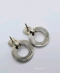Sterling Silver BARSE Dangle Pierced Earrings Vintage .75 in