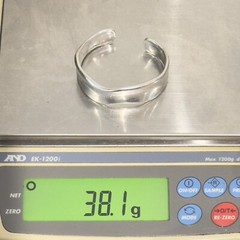 Solid VTG Carolee Sterling Silver cuff bracelet ~38.1 Grams/L 6.25in