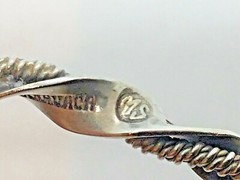 Mexican 925 Silver Bangle Cuernavaca Handmade Slip on Style Signed Twist Pattern