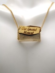 Paradise Signed Our Special Moment Secret Gold Toned Necklace Jewelry Gift Lot