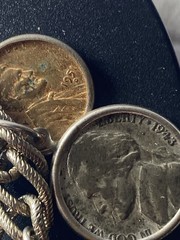Vintage Coin Charm Bracelet 1940 – 1950’s Nine Coins – Bracelet