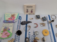 MASSIVE Lot Of Vintage JEWELRY Over 100 Pieces, Comes With Plastic Case ~ #327