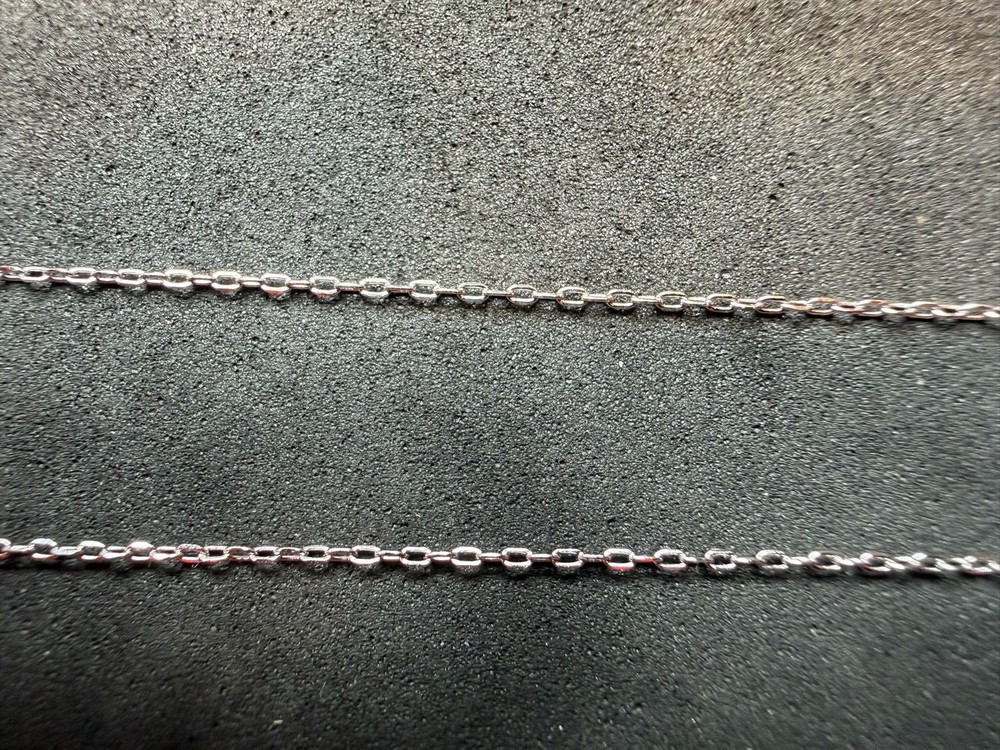 1.04g Vintage Sterling Silver 925 Adjustable Cable Chain Link Necklace 21 in M