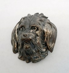 1930’s Art Deco Daniel Kasoff Kaywin Novelty NY Dog W/Dress Clip Fastening Hook
