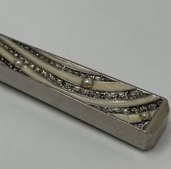 Rhinestone And Faux Pearl Enamel Ice Scooper