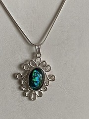 BIG Sale*Hand-CRAFTED VTG.CREATED OPAL PENDANT-No Chain Included