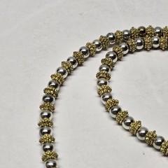 Vintage Napier Designer Silver And Gold Tone Necklace 16″