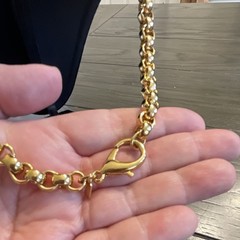 Lady Remington Gold Plated With Rhinestones Statement Piece Necklace 22”